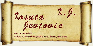 Košuta Jevtović vizit kartica